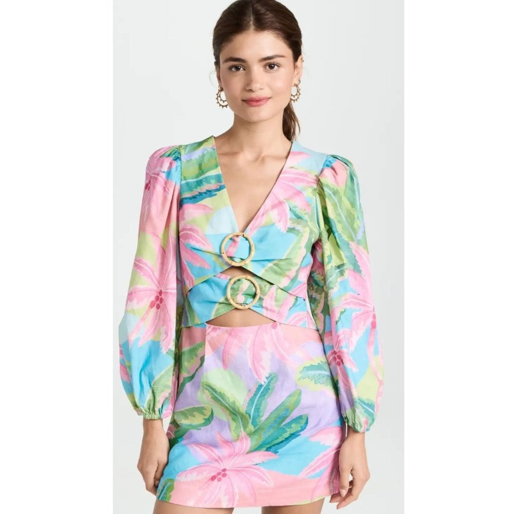 New with tags FARM Rio Beach Vibe Mini Dress SZ L